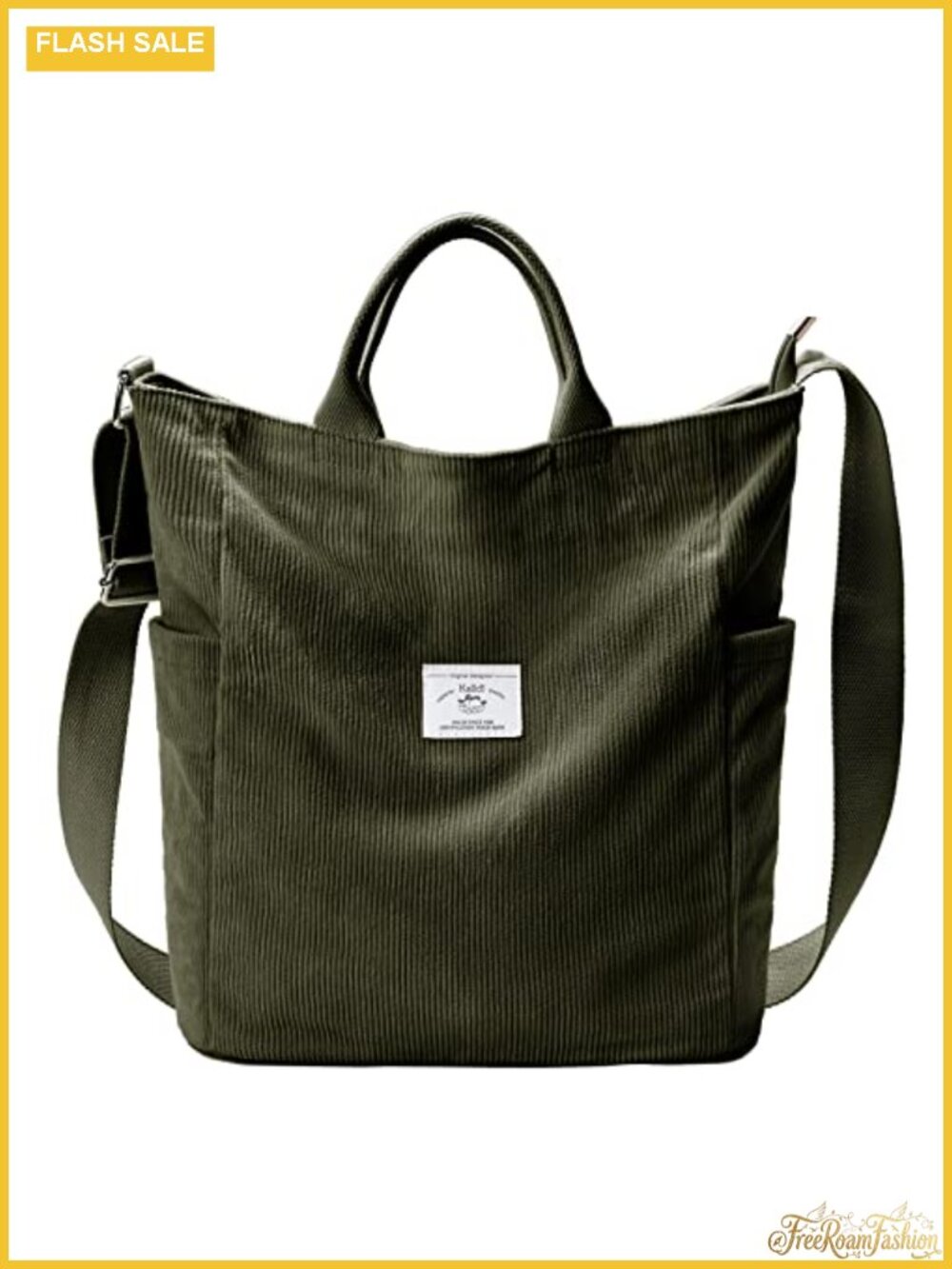 Corduroy Tote Bag Large Slouchy Hobo Messenger Crossbody
